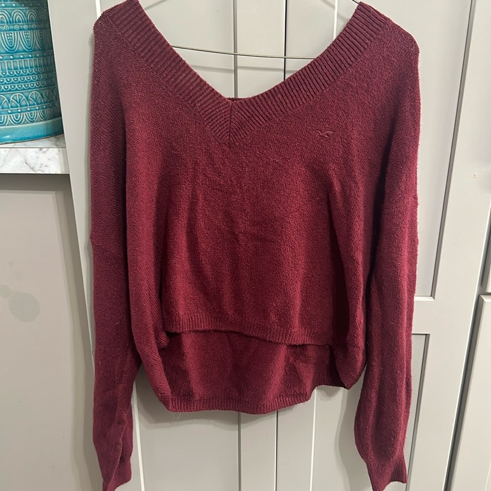 Cropped Hollister sweater.